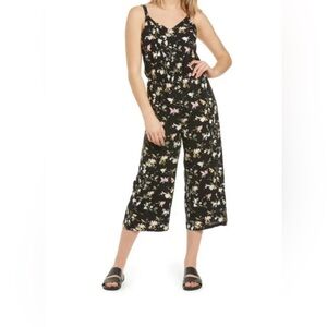 NWT Vero Moda Simply Easy Floral Culotte Jumpsuit Black Floral (M)